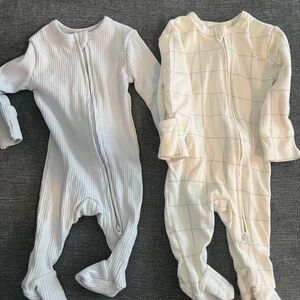 Bundle of 2 Little & Co by Lauren Conrad Baby Boy Newborn Sleep & Play Footed PJ
